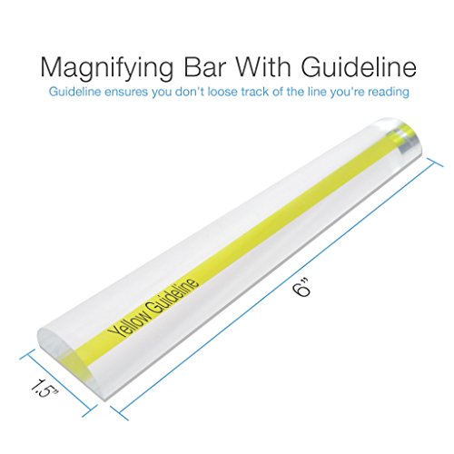bar magnifier with yellow guiding line