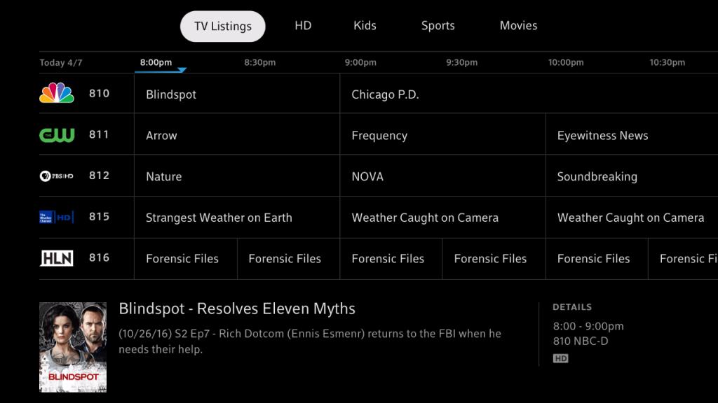 ivue tv guide choose stream